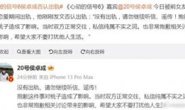 侯卓成最新爆料,揭秘娱乐圈惊人内幕